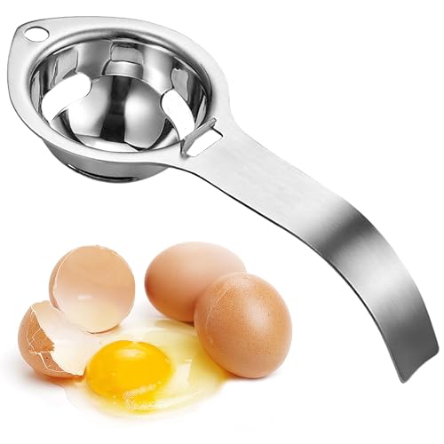 Edelstahl-Eiertrenner für Eigelb, Eigelb-Trenner, Edelstahl Eigelb Weiß Filter Eiersieb Trenner Eiersieb Löffel Filter Eierteiler Küche Backen Werkzeuge, Ei Eigelb Eiweiß Abscheider