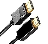 chammom DisplayPort to HDMI HDTV Cable 6 feet, Gold-Plated DisplayPort DP to HDMI Cable Male to Male