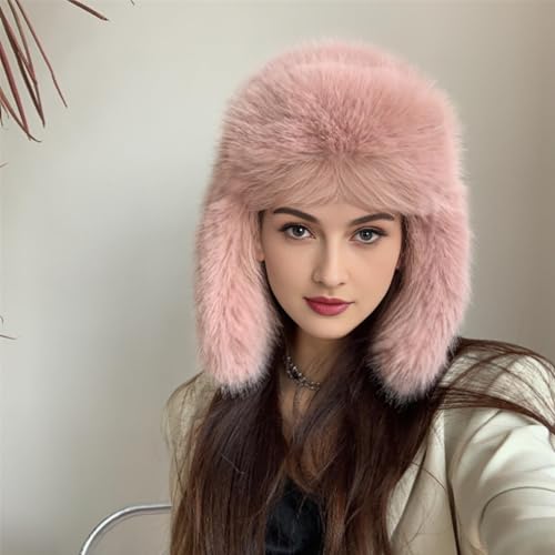 YEKEYI Faux Fur Warm Hat Fashion Hat Faux Mink Hat Versatile New Winter Beret for Women Girls2