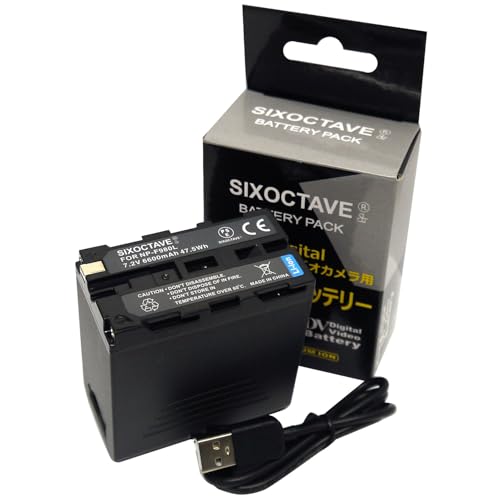 Amazon | SIXOCTAVE NP-F950 NP-F960 NP-F970 互換バッテリー [2ポート