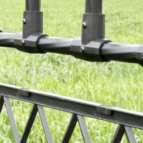 Duży metalowy łuk ogrodowy, 250 cm wysokości, ocynkowana stal, altanka, krata, do roślin pnących, na zewnątrz, pergola ślubna, dekoracja, łuk pokryty PE na ceremonie