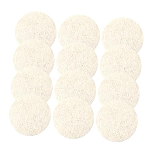 OATIPHO 12pcs Natural Loofah Facial Cleansing Sponges for Deep Exfoliation and Oil Removal Soft Washable Face Scrubbers for Men and Women Reusable Face Washing Pads