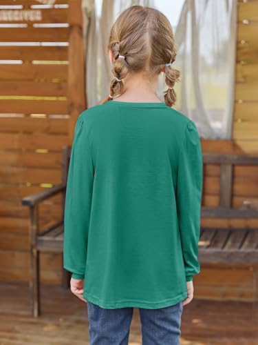 Image of Haloumoning Girls Crew Neck T Shirts Peplum Babydoll Tops Tees 4-15 Years | Girls T-Shirts, Casual Loose Tunic Tops, Cute Ruffle T Shirts, Short Sleeve Shirts, Long Sleeve Blouse