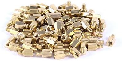 100 Pcs PC PCB Motherboard Brass Standoff Hexagonal Spacer M3 6+4mm