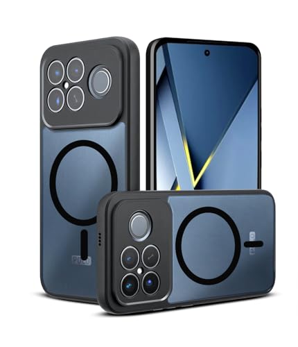 Image of KAPAVER Essential Back Cover Case Compatible with Poco F8 Ultra (PC+TPU) (Poco F8 Ultra - Magnetic Black)