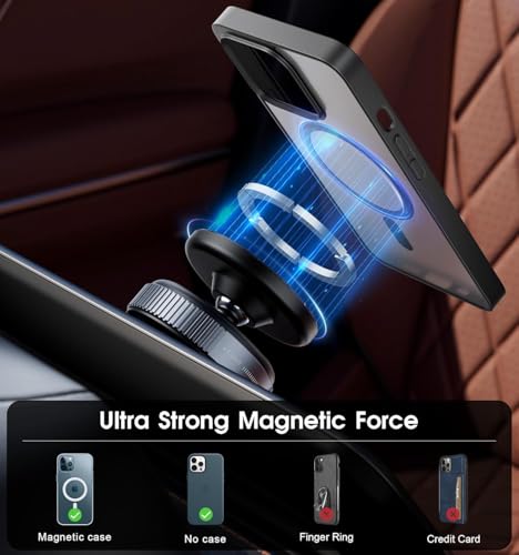 Image of Magnetic Phone Holder for Car with Strong Vacuum Suction Cup | 360 Adjustable Mount for Dashboard, Windshield, Mirror & Shower | Universal Mobile Holder Compatible with All Smartphones