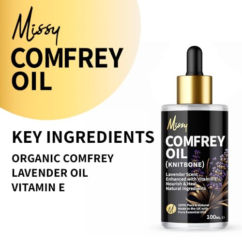 Natural Comfrey Oil (Symphytum Officinale) Infused with Lavender and Vitamin E – Healing and Soothing Skin Treatment – 100ml Treats Bone fractures, Breaks, Wounds, Joint & arthitic Pain - Image 4
