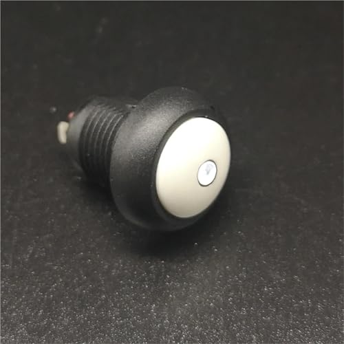 Bouton-poussoir 12V étanche IP67 mécanique avec LED blanche pour tableau électrique