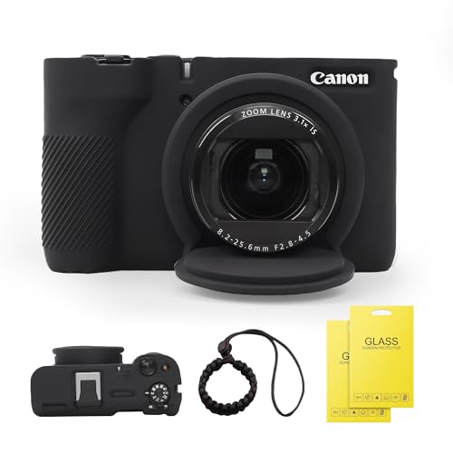 Funda para cámara Canon PowerShot V1 silicona negra