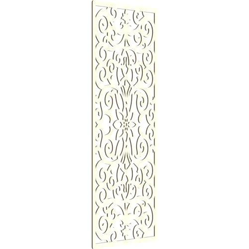 Image of Buel Decorative Pierced Fretwork Wood Wall Panels, 29 3 /8 inchW x 74 3 /8 inchH x 1 /4 inchT, Red Oak