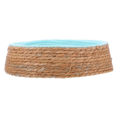ULTECHNOVO Cama de Ratán Tejida para Mascotas Colchón Transpirable, Cama Circular para Perros y Gatos en Interiores Durante Verano