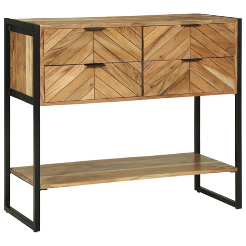 Mesa de pasillo moderna con cajones chevron para decorar tu recibidor de casa 2