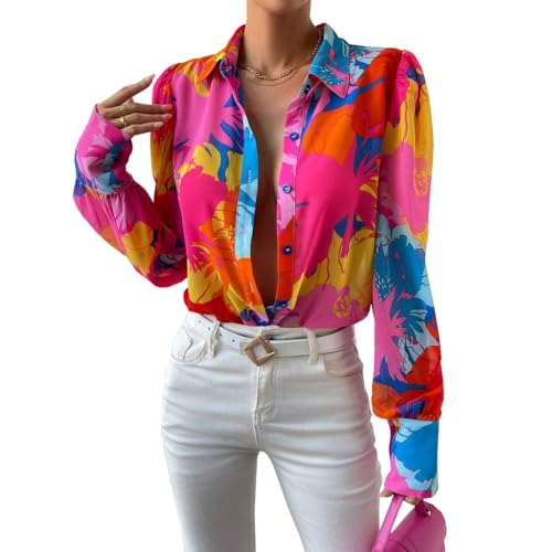 Long Sleeve Blouses for Women Button Down Shirts Dressy Casual Blouse Work Boho Tops 20252