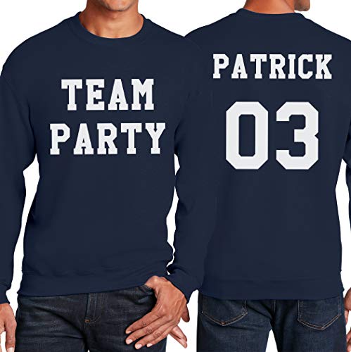 TEEAMORE Custom Sweatshirt for Men Women Add Your Text Front Back Side Print Personalized Crewneck Sweatshirt3