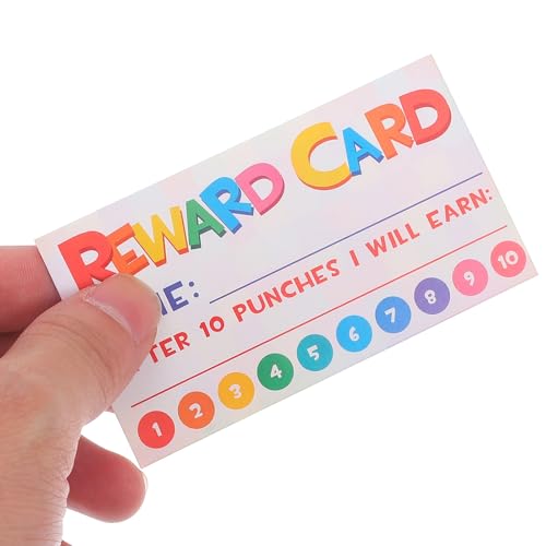 Tarjetas de recompensa material didáctico motivacional resistente con espacio para sellos 4