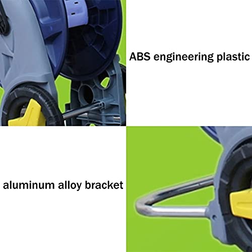 Ausziehbarer Gartenschlauchwagen mit robustem Rahmen aus ABS und Aluminiumlegierung, ideal für die Autowäsche und Bewässerung im Haushalt