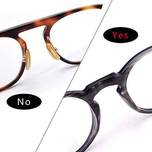 image for SMARTTOP 1.0mm Eyeglass Nose Pads 20 Pairs Stick On Silicone Anti-Slip