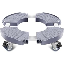 Macetas Grandes Con Base Linkax Plataforma con Ruedas, Ajustable Ø 35-48cm, Capacidad de Carga 150 kg Soporte para Macetas con Ruedas para Muebles para Jardineras Exterior Grandes Bombona Butano Base Sombrilla