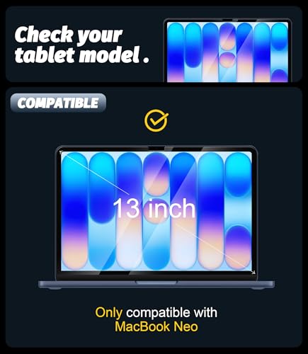 Displaybescherming Apple MacBook Neo 2026 - 9H Gehard Glas, Krasbestendig, 2 Stuks, 2,5D Gebogen Randen, Hoge Resolutie - Afbeelding 3