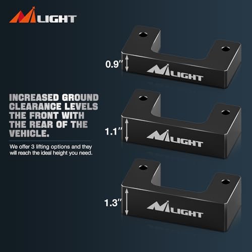 Image of Nilight 1.5 inch Front Leveling Kit for Chevy Avalanche Silverado Suburban 1500 Tahoe Sierra Yukon XL1500 2007 2008 2009 2010 2011 2012 2013 2014 2015 2016 2017 2018 2019 2020 2021 2022 2023