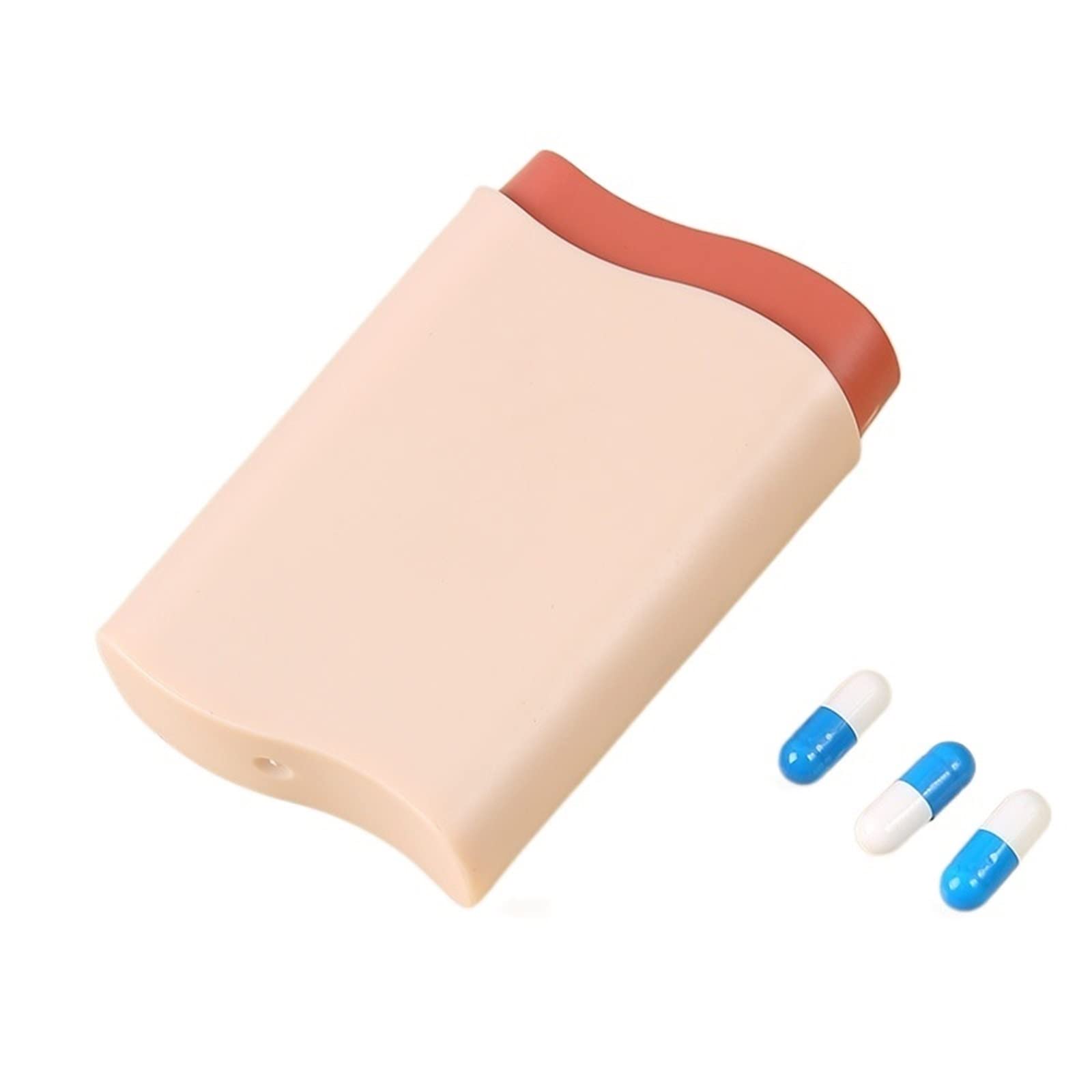 JINGYAN Storage Boxes 1pcs Portable Tablet Box Pillbox Dispenser Medicine Boxes Dispensing Medical Kit Organizer(Cinza)