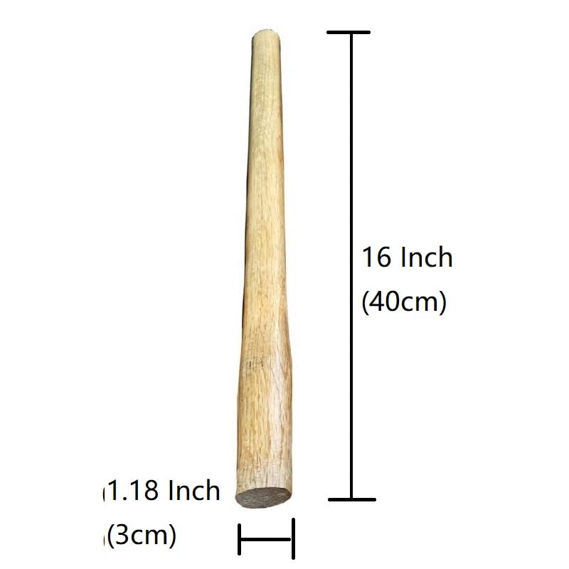 2 Pack Wood handle Octagonal Wooden Hammer Shockproof Handle Replacement Hammers Mallets Hand Tool 16 Inch (40cm)