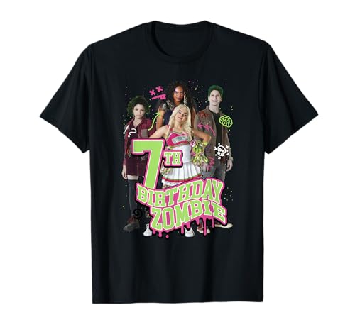 T-shirt Disney Zombies 7 ans avec poster de groupe pour anniversaire