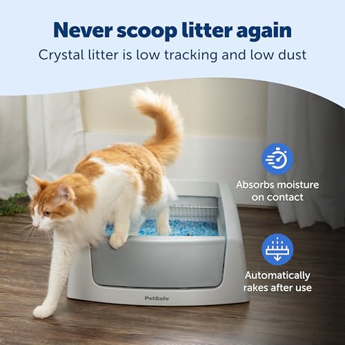 PetSafe ScoopFree Crystal Classic Self-Cleaning Litter Box System Automatic Cat Litter Box - Advanced Odor Control Includes Disposable Crystal Litter Tray Up to 30 Days of Hands-Free Cleaning - Image 6