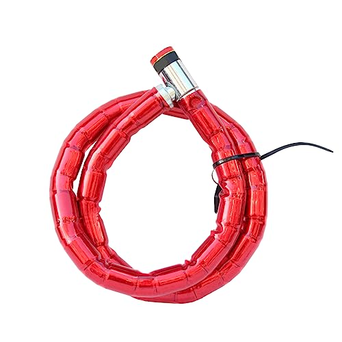 Candado de Cable para Bicicleta Rojo miniatura 5