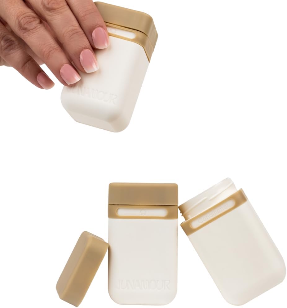 Leakproof Travel Toiletry Bottles Set | Stackable TSA Approved Reusable Containers | 3 Sizes 3oz, 2oz, 1oz | Travel Size Bottles for Shampoo, Lotion, Toiletries (3 Large (3.4oz))