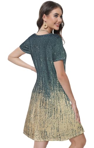 Image of Summer Dresses for Women Casual Tshirt Dress Beach Sundress with Pockets