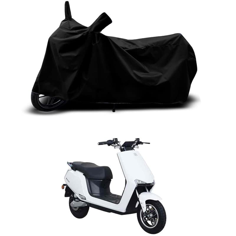 Image of 100% Scratchproof /UV-Rays /Heat Protection /Birds Dropping /Water Resistant /Dust Proof /Waterproof /Full Bike Scooty Two Wheeler Body Cover Compatible for BGauss D15 i All Varients[Black]