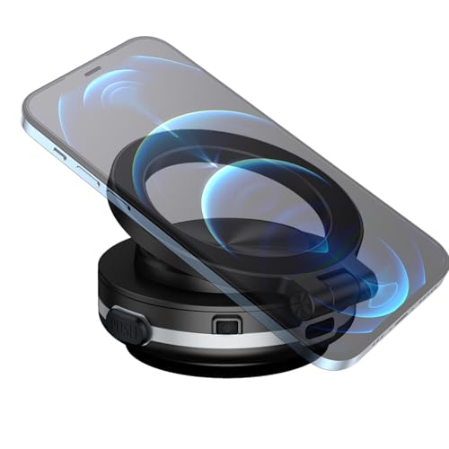 Soporte magnético automático para teléfono móvil, soporte ajustable para coche, soporte magnético giratorio de 360 grados, compatible con todos los teléfonos inteligentes, fácil operación con una sola