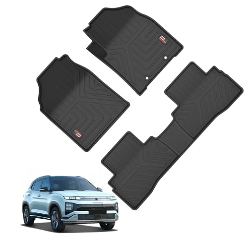 Image of GFX Car Floor Mats | for Hyundai Creata Ev 2025 Onwards | All-Weather Protection | Anti-Skid Design | Custom Fit | Easy to Clean | Durable & Stylish | Keeps Car Interior Clean & Dust-Free