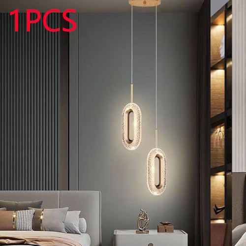 Lampe cuisine LED blanche elliptique suspension luminaire de bar - 4