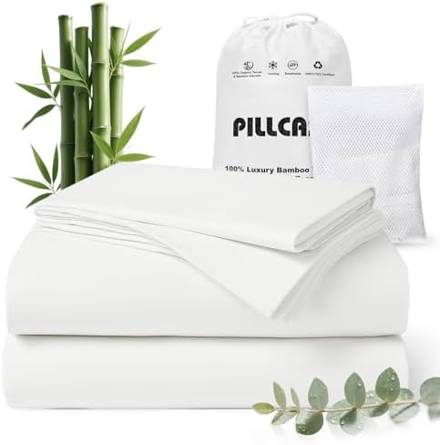 Luxury Organic Tencel & Viscose from Bamboo Cooling Sheet Set,Sil...