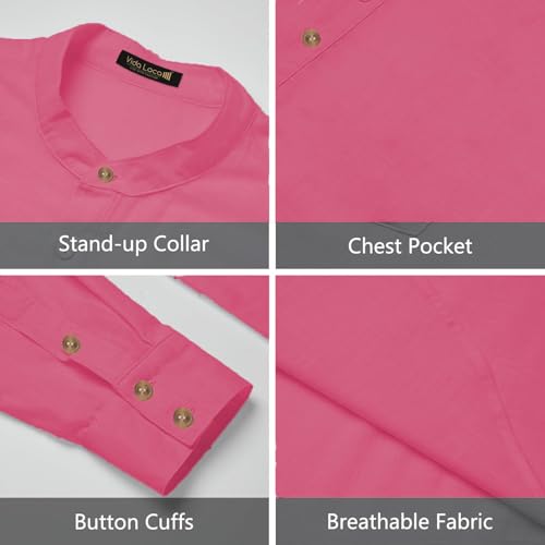 Image of Vida Loca Men Full Sleeve Solid Cotton Blend Straight Slim Fit Kurta Shirt for Men's.