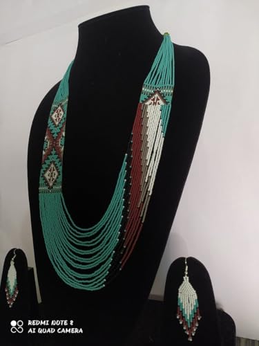 Joyería ucraniana Gerdan multicolor con collar floral para eventos 4
