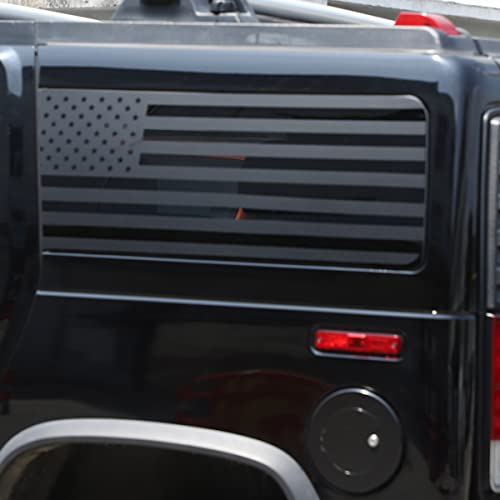 American Flag Vinyl Rear Side Window Decals Compatible With Hummer H2 2003-2009,Window Decals Precut Stickers Exterior Accessories (American Flag) #TOP7