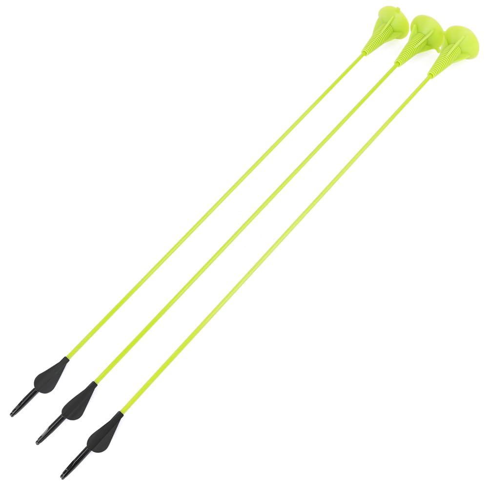 Lot de 12 flèches à ventouse en fibre de verre 68 cm - Flèches d'aspiration sûres pour les jeunes - Pour la pratique du tir à l'arc