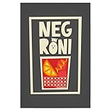 artboxONE Poster 30x20 cm Typografie Negroni (No.3) 