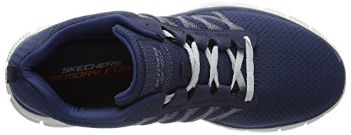 Image of Skechers Sport Men's Energy Downforce Lace-Up Sneaker | Training, Memory Foam, Leather and Mesh Upper, Dura-Grip Outsole, Traditional Lace-up