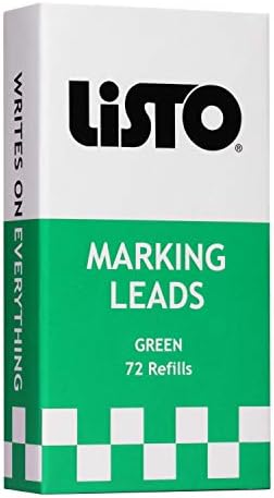 Listo 162 Marking Pencils Refill - GREEN, Box of 72, Grease Pencils/China Marking Pencils/Wax Pencils