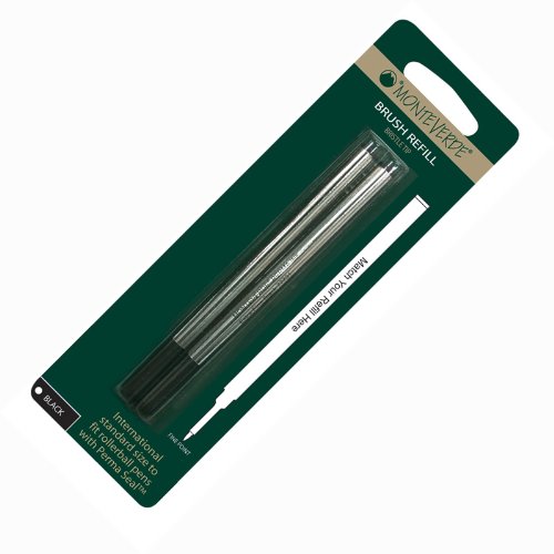 Monteverde Ersatzmine für Tintenroller mit Kappe, Schwarz