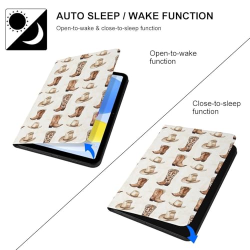 Housse iPad 11 pouces 2025 ultra fine avec support et imprimé vache original - 3