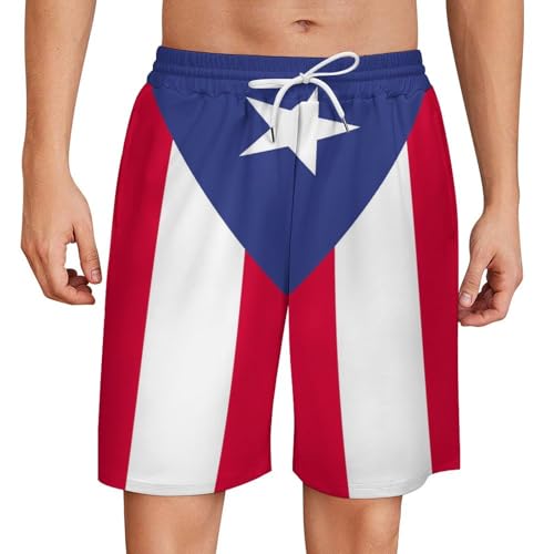 Fattyeery Men's Swim Trunk Saint Vincent and The Grenadines Flag Soft Short Sweatpants for Swimwear Bathing Suits Swim Shorts