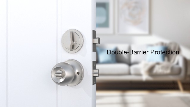Home Decorators Collection Woodcliff Satin Nickel Single Cylinder Door Handle Combo Pack Featuring Dual Keyway MH4X2D11SJYYCXJ - The Home Depot