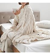 Groony Electric Blanket, Winter, 4-Way Specifications, Electric Blanket, Warm, Fluffy, Indoor Use, Cold Protection, Chambray Beige