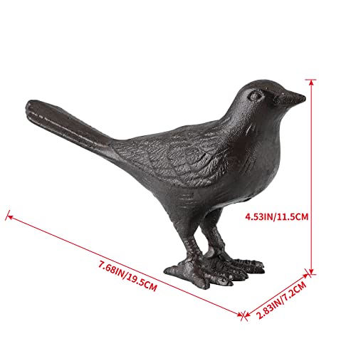 Figura Decorativa Pájaro de Hierro Fundido 7.68x2.83x4.53 in miniatura 3