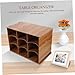Cabilock Wood Desktop File Box Multi-Purpose Storage Organizer Mail Sorter Office Table Accessory